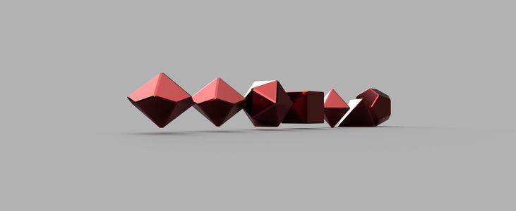 Blank Polyhedral Dice Set Beveled Edges 3D Printable