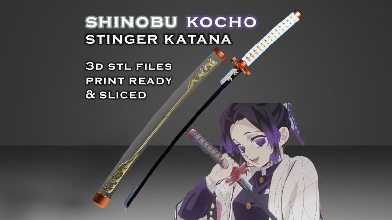 Shinobu Stinger Katana — Demon – Slayer — Sliced Print Ready