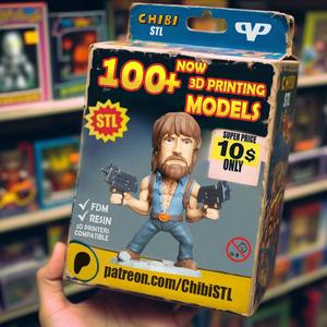 Chuck Norris Chibi STL for 3D Printing ChibiSTL 3DXM