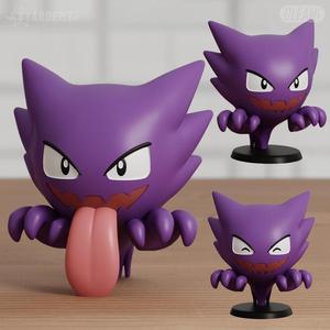 Haunter Chibi 3 models Pokemon Ghost Halloween