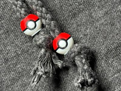 Pokéball Drawstring Charms/Beads - 12mm