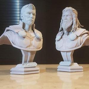 Thor Bust Avenger 4 bust - 2 Heads - Infinity war - Endgame 3D print model