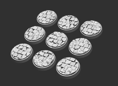 32 mm cobblestone bases x 9