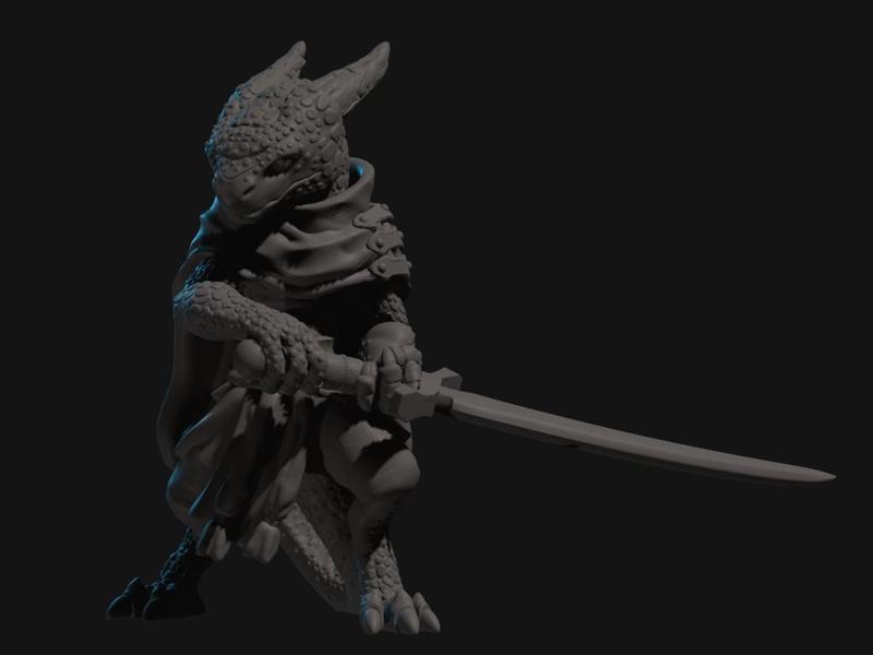 Kobold Kensei Monk Miniature