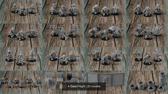 A Dwarf Night 3D Model Collection