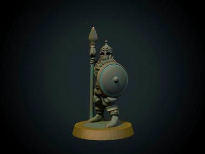 Elite Saracen Spearman 28mm (supportless, FDM friendly)