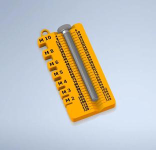 Screw measuring tool, M2-M10, 4-120mm