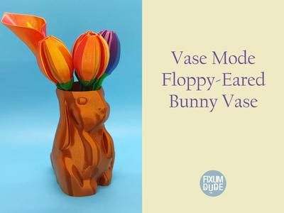 Floppy-Eared Bunny Spiral Vasemode Vase