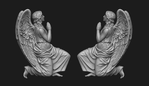 Praying Angel Bas-Relief