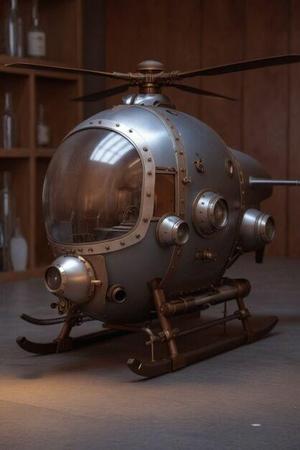 Steampunk Recon Gyrocopter - Fantasy Aerial Scout Vehicle