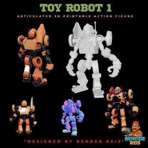 Toy Robot 1  Articulated 3D Printable Action Figure