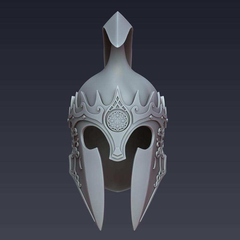 Gil-galad Elf Helmet  High Fantasy  3D Printable Model