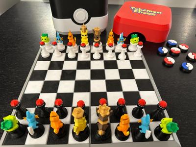 Complete Pokemon Chess Set