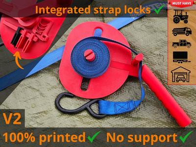 Ratchet Strap Winder V2 – With strap locks!