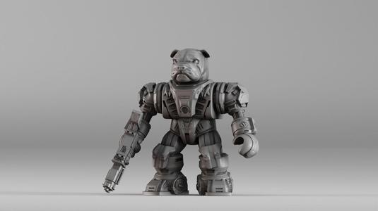 001586 Bulldog Mech Warrior
