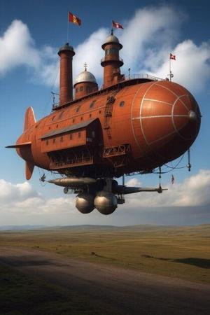 The Sky Fortress - Steampunk Airship