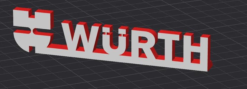 Würth Aufsteller / Logo / Schriftzug   