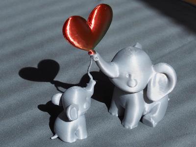 Elephant Love - heart balloon   