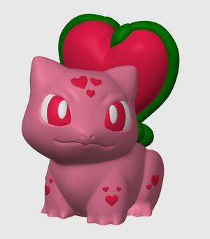 Valentine bulbasaur Pokemon  (No support, 3MF included)