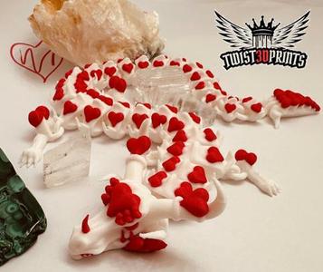 Valentines Dragon Flexi, Articulated, Print in Place