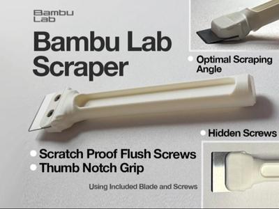 Bambu Lab Bed Plate Scraper  Original Blade Screws