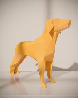 German Pointer Sculpture Animal Dog STL File 3D Print Stl File | Stl File For 3D Printers | 3D Home Decor - Digital Download lowpoly