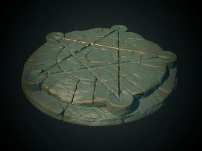 Pentagram stone circle (supportless, FDM friendly)