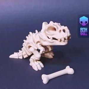 LITTLE SKELETON EXTREME T-REX - FLEXI - ARTICULATED - CUTE - BITING