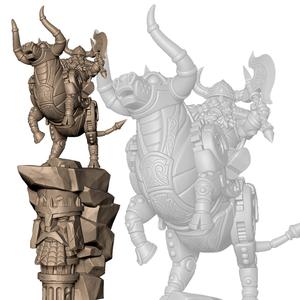 Golden bull and bull rider