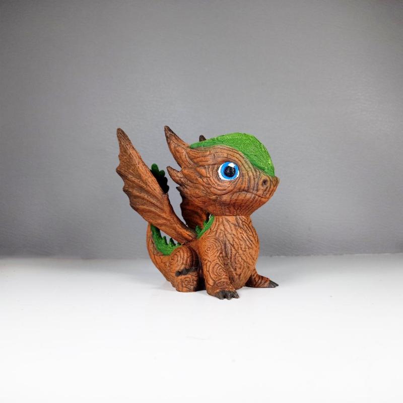 CUTE WOOD DRAGON | PRINT IN PLACE | NO SUPPORT