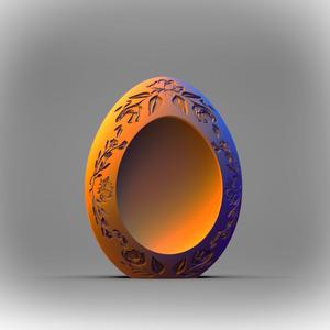 Floral Egg 2 -Open Tealight Cover