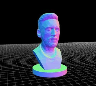 Messi Bust – Low Poly (Decoration)