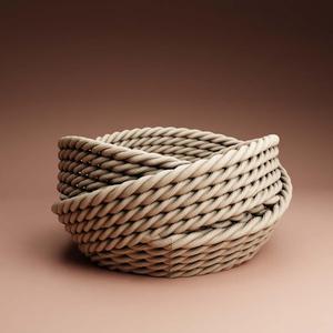 Rope basket STL 3D Printer file: instant download, organizer for jewelry