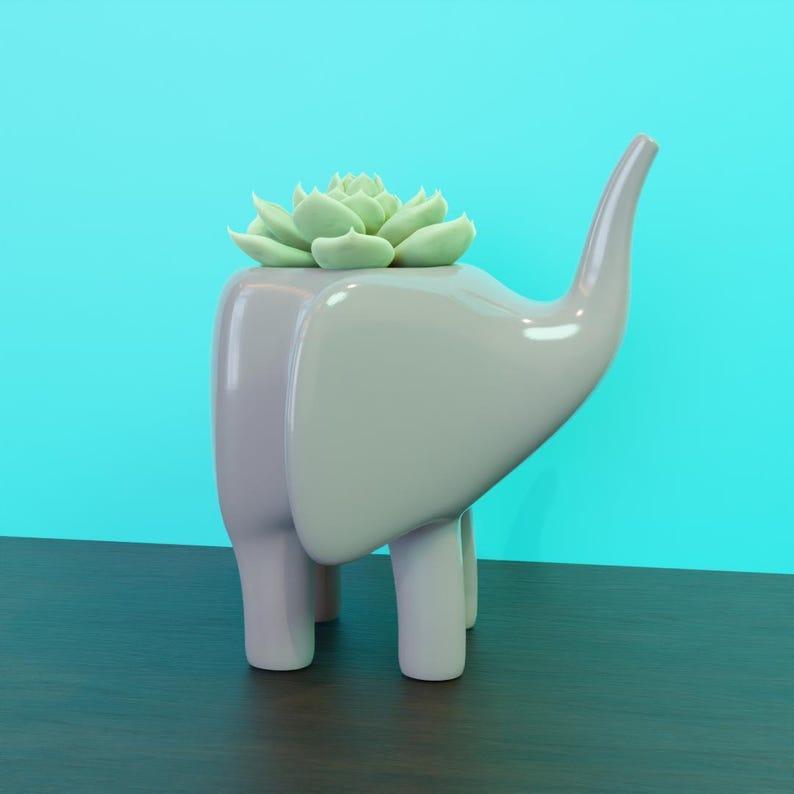 3d printing file planter elephant decoration for home 3d printing users
