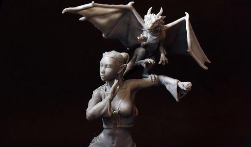 Woman and Dragon