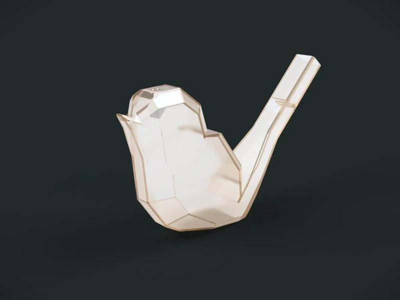 Low Poly Chirping Bird Whistle