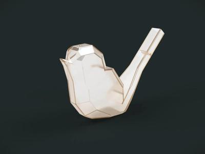Low Poly Chirping Bird Whistle