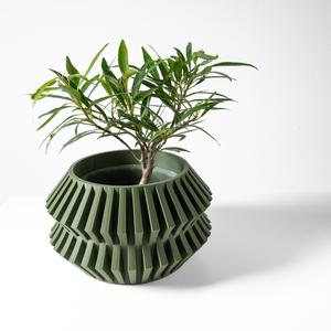 The Risae Planter Pot with Drainage Tray & Stand: Modern and Unique Home Decor for Plants