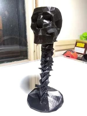 Low polygon skull chalice