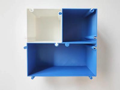 Modular shelving unit, wall cabinet, storage box, pen holder, figurine display, modular, infinitely expandable