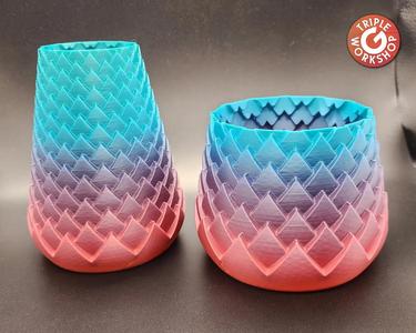Lotus Spiral Vases V1