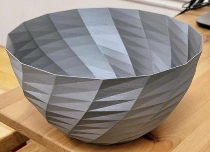 Polygonal bowl made for vase mode