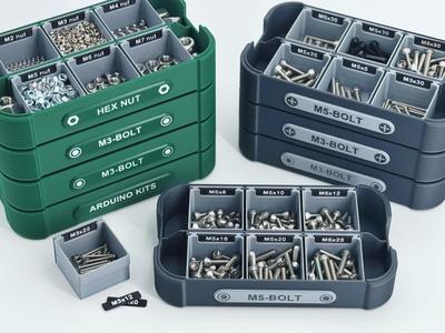 Parts Storage Stackable Box / Custom Nameplate