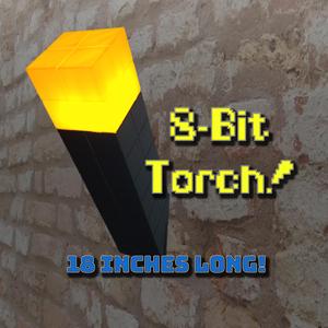 8 Bit Torch - Video Game Inspired Wall Sconce