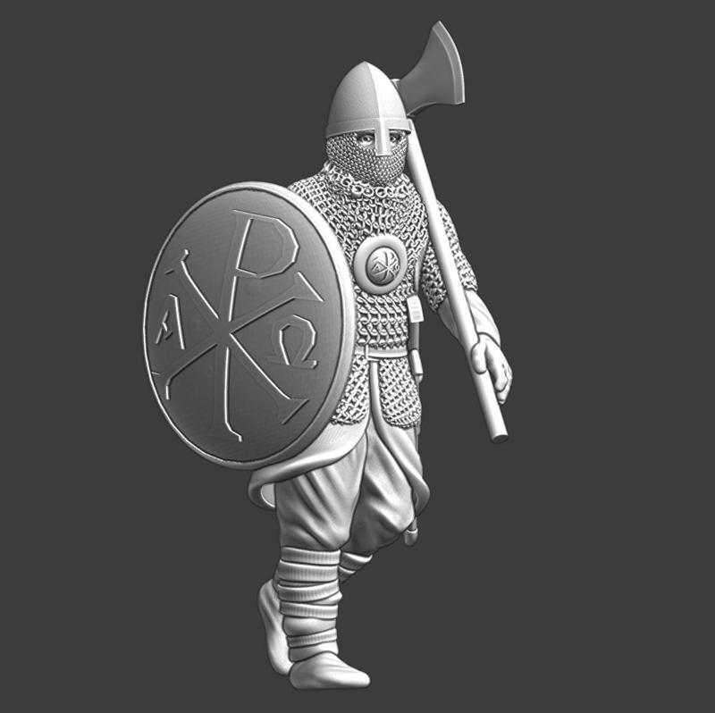 Varangian Guard – Byzantine elite warrior marching