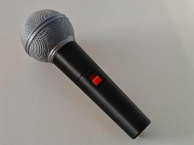 Toy microphone with fidget switch