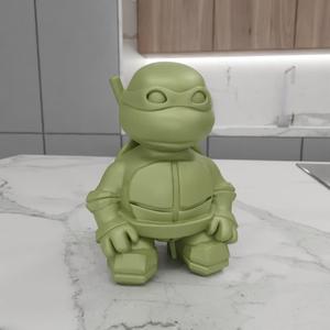 3D Ninja Turtle Figure with 3D Stl Files and Gift for Kids & Ninja Turtles Toys, 3D Printing, Turtle, 3D Printed Decor, 3D Figure Print