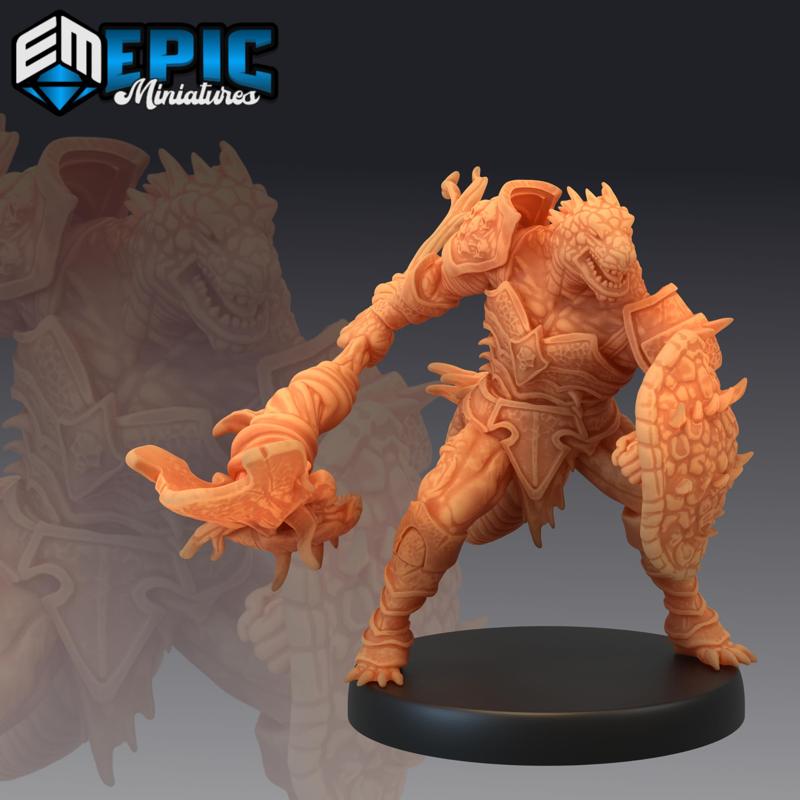 Lizardfolk Warrior Shield / Reptile Soldier / Draconic Lizard / Dragonborn