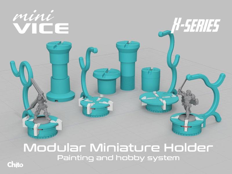miniVICE X-Series – Modular miniature holder, painting and hobby system