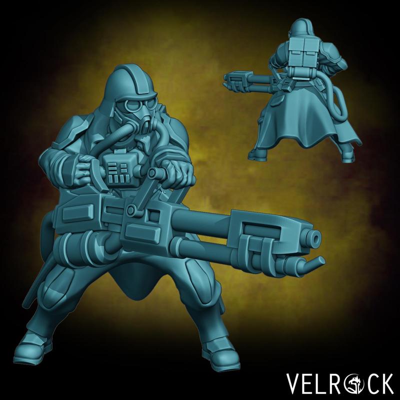 Tempest Guardsman Trencher Flamethrower (Female) (PRESUPPORTED)